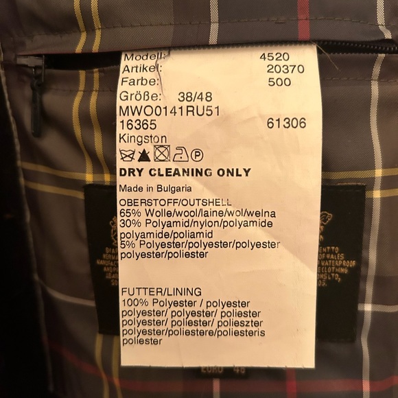 Barbour Kingston Hooded Wool Field Jacket - Medium - Picture 3 of 5